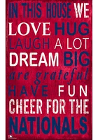 Washington Nationals In This House Sign - Red
