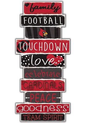 Louisville Cardinals Celebrations Stack 24 Inch Sign - Red