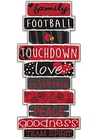 Louisville Cardinals Celebrations Stack 24 Inch Sign - Red