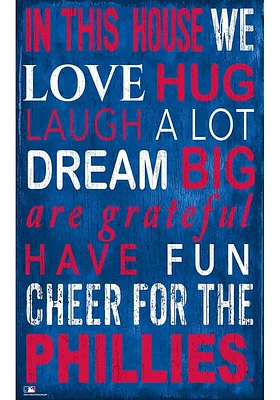 Philadelphia Phillies In This House Sign - Red