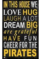 Pittsburgh Pirates In This House Sign - Black