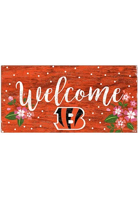 Cincinnati Bengals Welcome Floral Sign