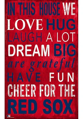 Boston Red Sox In This House Sign - Red