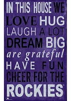Colorado Rockies In This House Sign - Purple