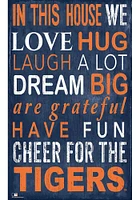 Detroit Tigers In This House Sign - Navy Blue