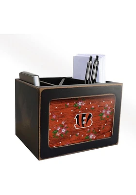 Cincinnati Bengals Floral Desktop Organizer Desk Accessory