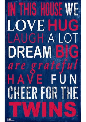 Minnesota Twins In This House Sign - Blue