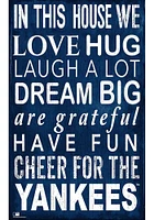 New York Yankees In This House Sign - Blue
