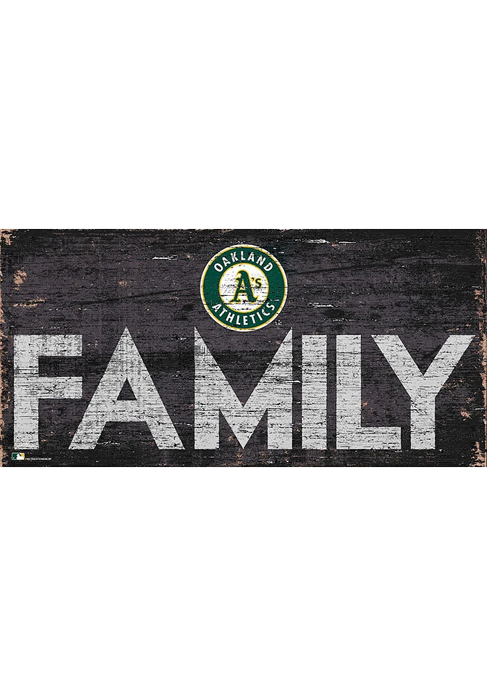 Oakland Athletics Family 6x12 Sign - Green