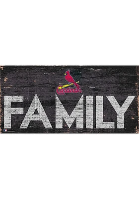 St Louis Cardinals Family 6x12 Sign - Red
