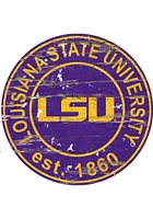 LSU Tigers Established Date Circle 24 Inch Sign - Purple