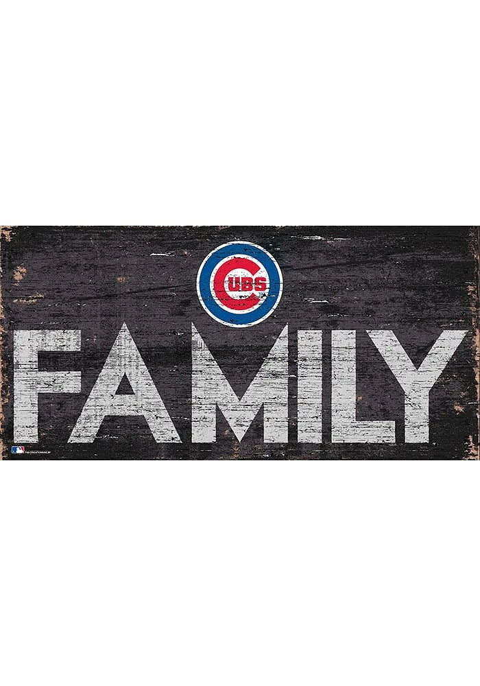 Chicago Cubs Family 6x12 Sign - Blue