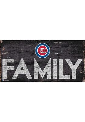 Chicago Cubs Family 6x12 Sign - Blue