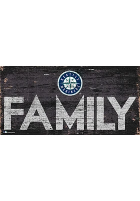 Seattle Mariners Family 6x12 Sign - Navy Blue
