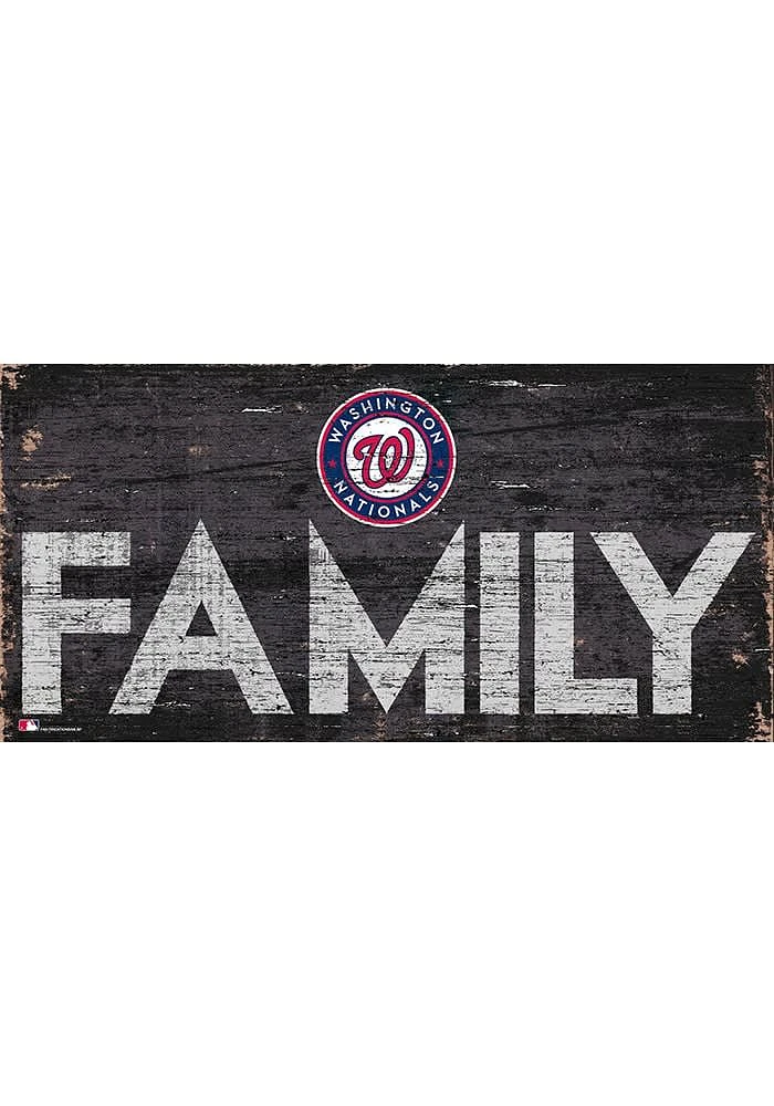 Washington Nationals Family 6x12 Sign - Red
