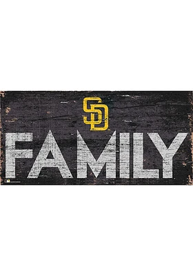 San Diego Padres Family 6x12 Sign - Brown