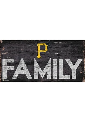 Pittsburgh Pirates Family 6x12 Sign - Black