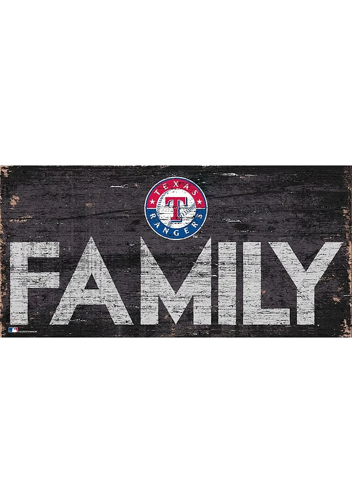 Texas Rangers Family 6x12 Sign - Blue