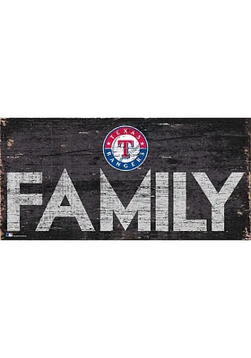 Texas Rangers Family 6x12 Sign - Blue