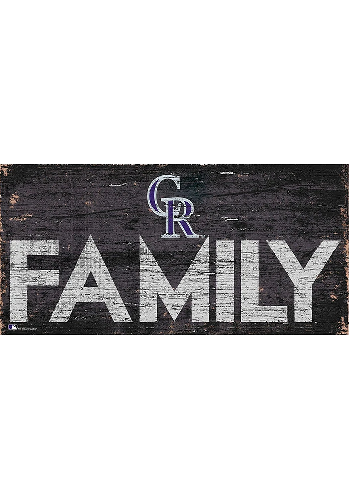 Colorado Rockies Family 6x12 Sign - Purple