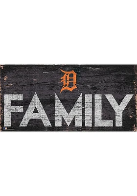 Detroit Tigers Family 6x12 Sign - Navy Blue