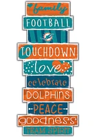 Miami Dolphins Celebrations Stack 24 Inch Sign - Orange