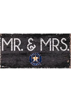 Houston Astros Mr and Mrs Sign - Navy Blue