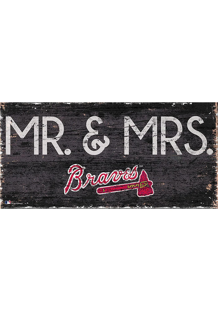 Atlanta Braves Mr and Mrs Sign - Blue