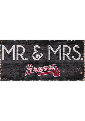 Atlanta Braves Mr and Mrs Sign - Blue