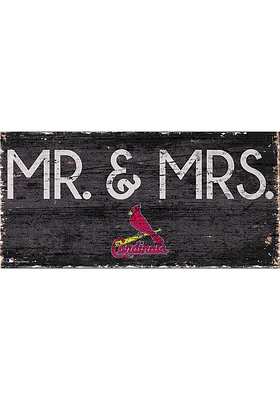 St Louis Cardinals Mr and Mrs Sign - Red