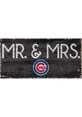 Chicago Cubs Mr and Mrs Sign - Blue