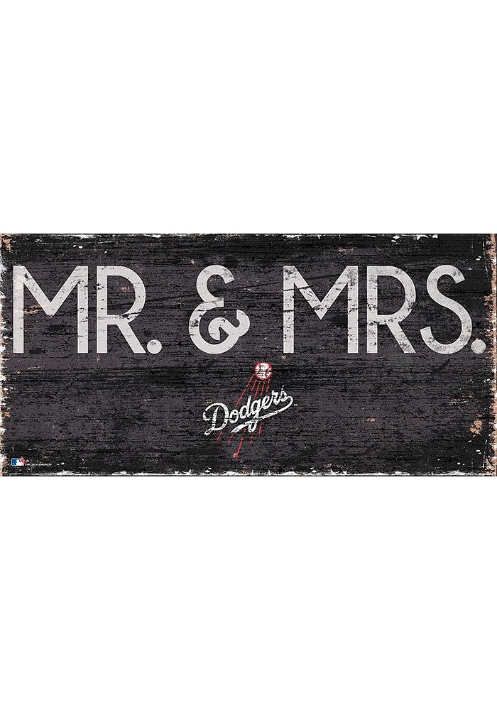 Los Angeles Dodgers Mr and Mrs Sign - Blue