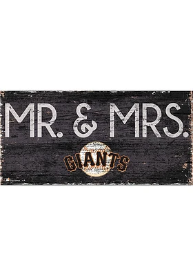 San Francisco Giants Mr and Mrs Sign - Orange