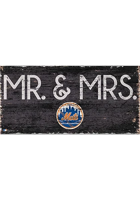 New York Mets Mr and Mrs Sign - Blue