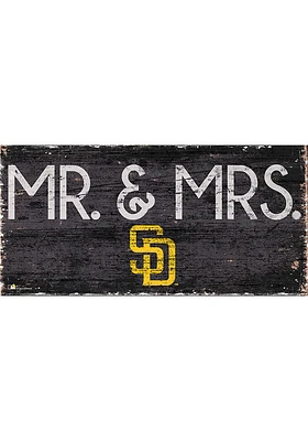 San Diego Padres Mr and Mrs Sign - Brown