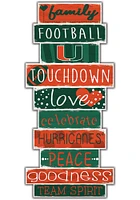 Miami Hurricanes Celebrations Stack 24 Inch Sign - Orange
