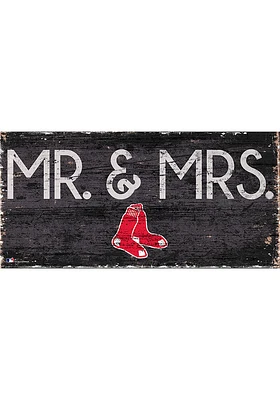 Boston Red Sox Mr and Mrs Sign - Red