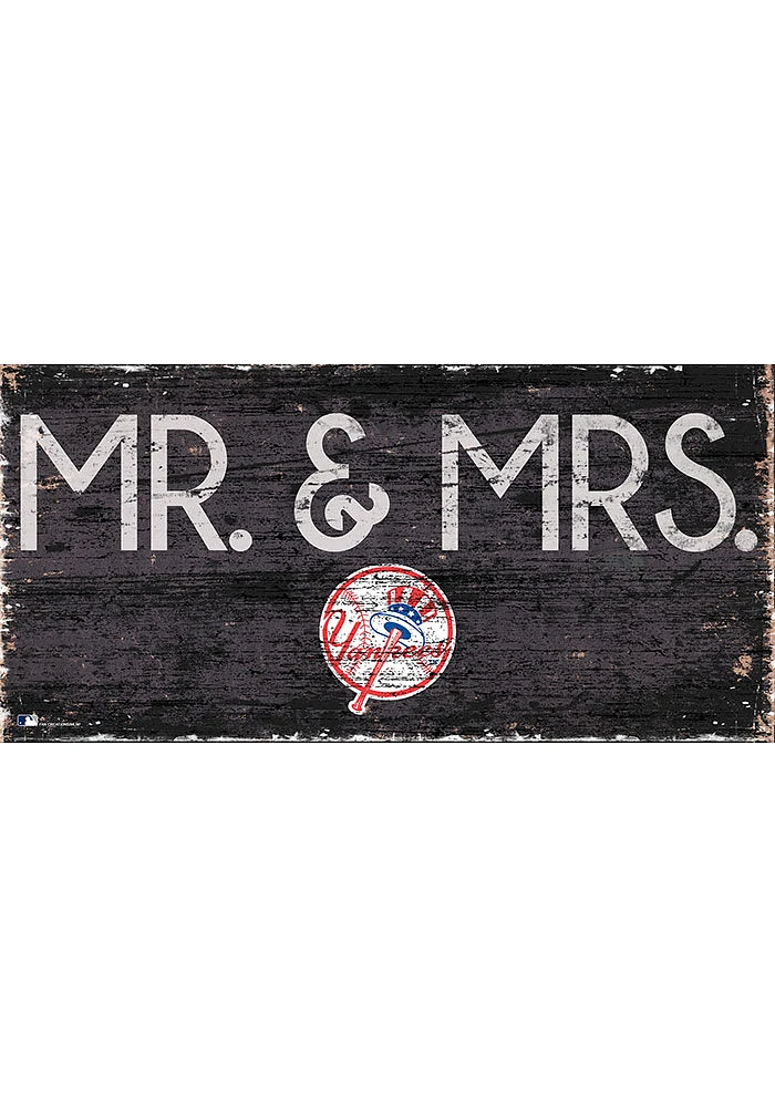 New York Yankees Mr and Mrs Sign - Blue