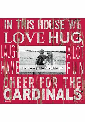 St Louis Cardinals In This House 10x10 Picture Frame - Red