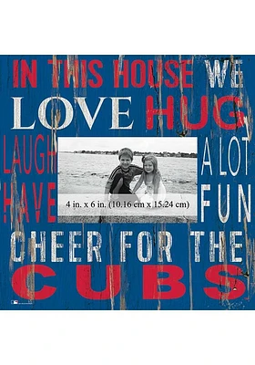 Chicago Cubs In This House 10x10 Picture Frame - Blue