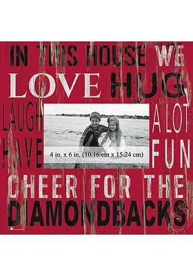 Arizona Diamondbacks In This House 10x10 Picture Frame - Red