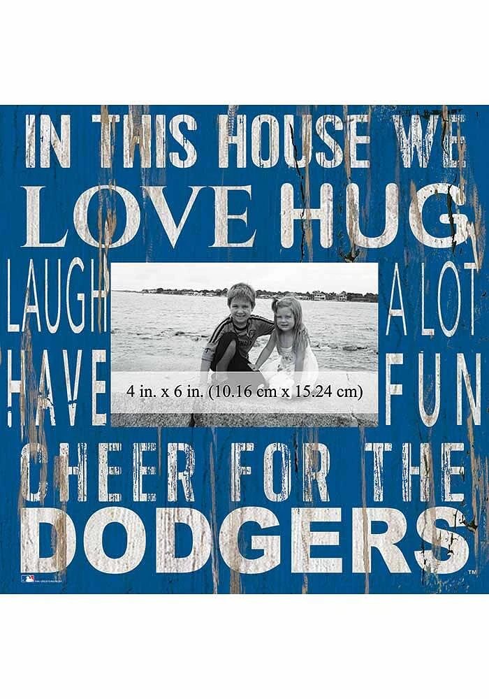Los Angeles Dodgers In This House 10x10 Picture Frame - Blue