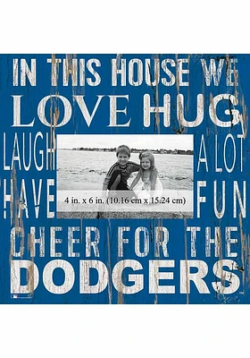 Los Angeles Dodgers In This House 10x10 Picture Frame - Blue