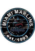Miami Marlins Established Date Circle 24 Inch Sign - Black