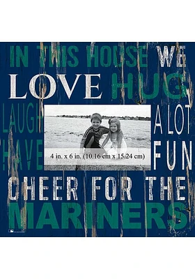 Seattle Mariners In This House 10x10 Picture Frame - Navy Blue