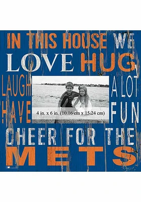 New York Mets In This House 10x10 Picture Frame - Blue