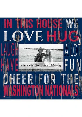 Washington Nationals In This House 10x10 Picture Frame - Red
