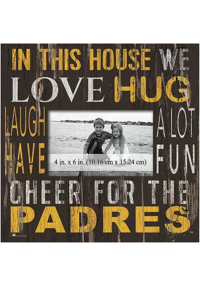 San Diego Padres In This House 10x10 Picture Frame - Brown