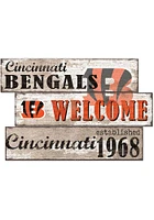 Cincinnati Bengals 3 Plank Welcome Sign