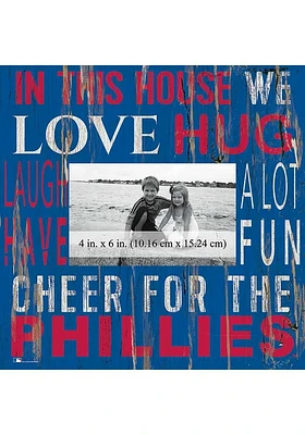 Philadelphia Phillies In This House 10x10 Picture Frame - Red
